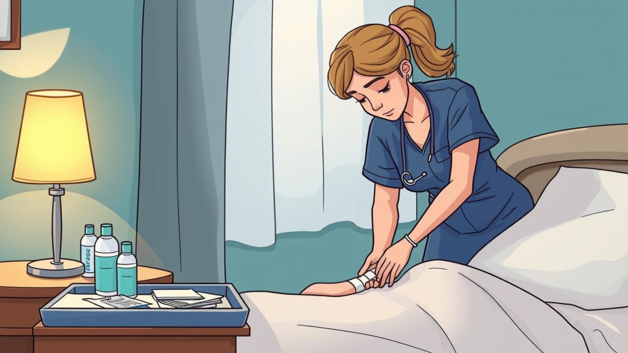 Wound care for immobile patients
